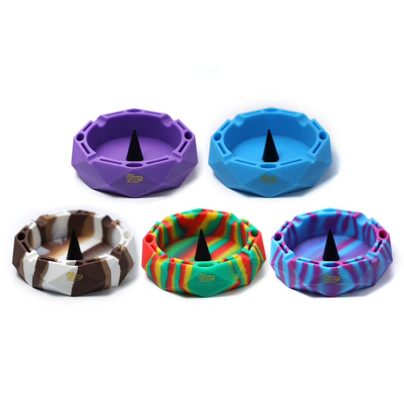 Multi-Purpose Diamond Shaped Dabbing and Smoking Station Silicone Ashtray