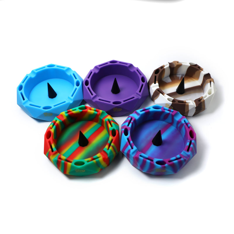 Multi-Purpose Diamond Shaped Dabbing and Smoking Station Silicone Ashtray