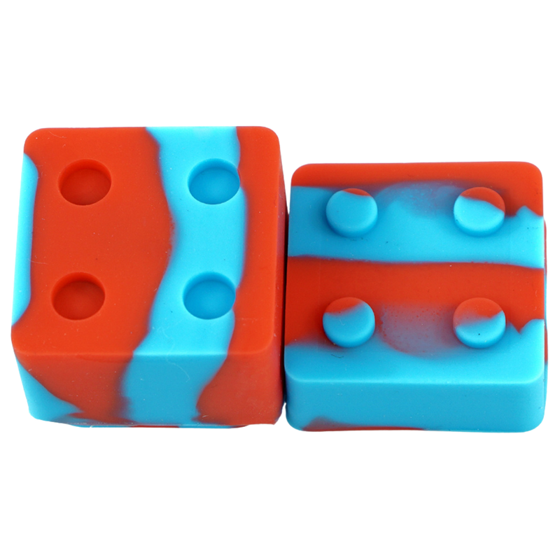 CubeCraze 9ml Square Silicone Dab Container - Vibrant Dual-Tone Design