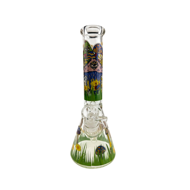 10 inch Beaker Bong Psychedelic Mushroom