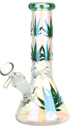 Kaya 8inch Iridescent Beaker Bong – 5mm Thickness