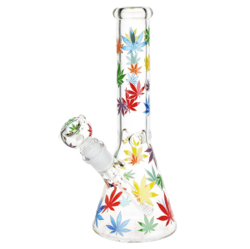 Kaya Colorburst 10-Inch Beaker Bong – 5mm Thick Glass