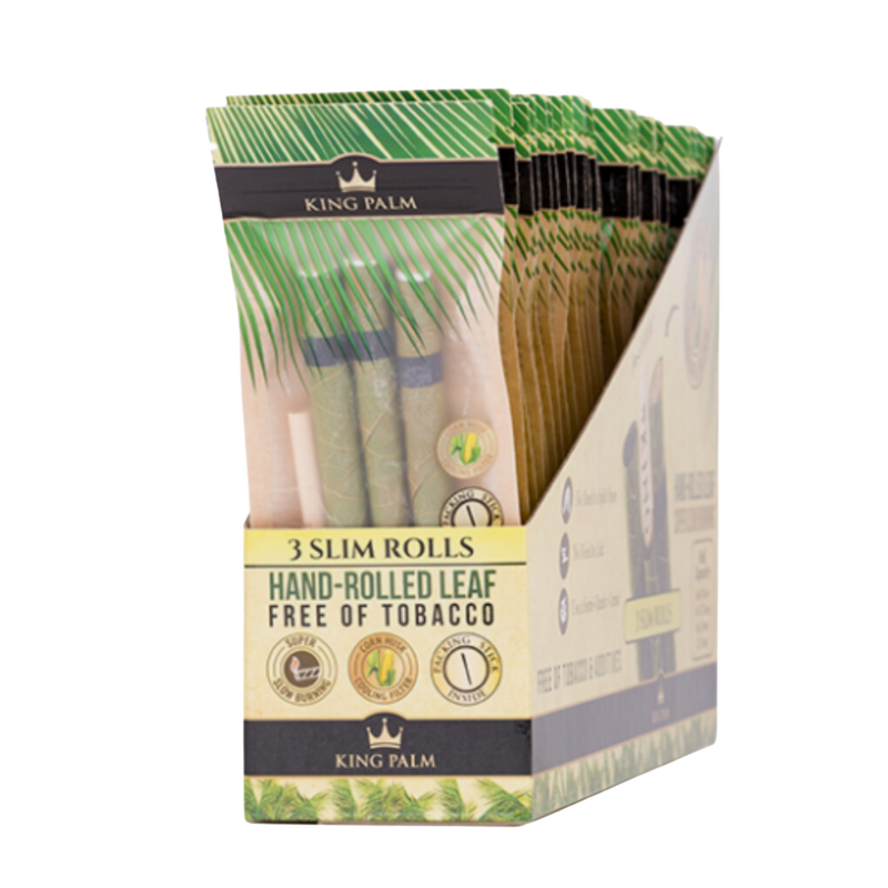 King Palm Super Slow Burning Wraps Pack with 3 Slim Rolls - Holds 1.25 Grams each