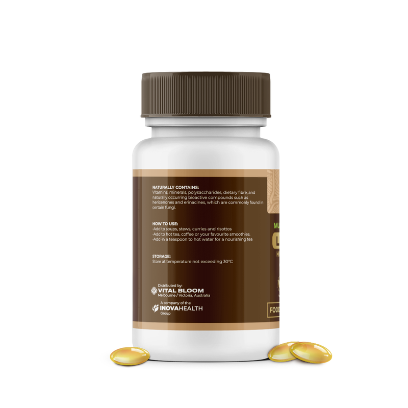 Vital Bloom Lions Mane Mushroom Capsules (90 Capsules)