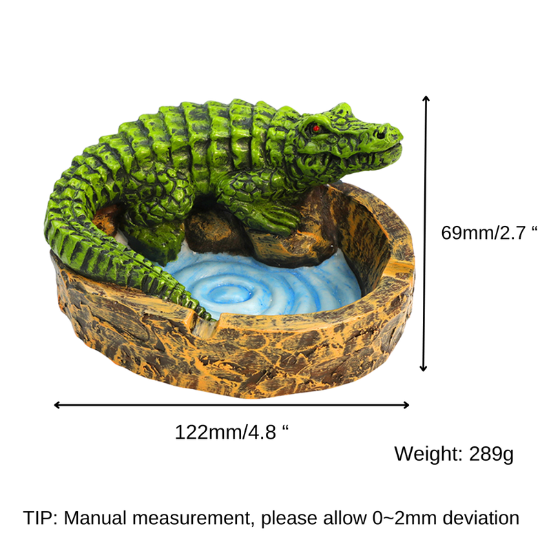 GatorGuard Decorative Resin Ashtray - Artistic Alligator Design