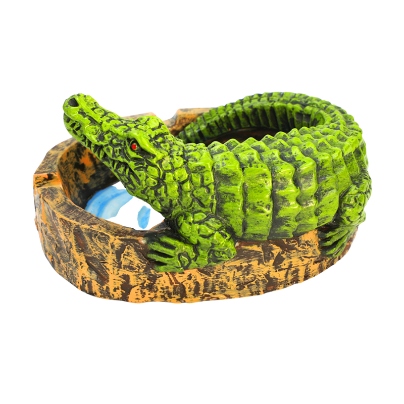 GatorGuard Decorative Resin Ashtray - Artistic Alligator Design