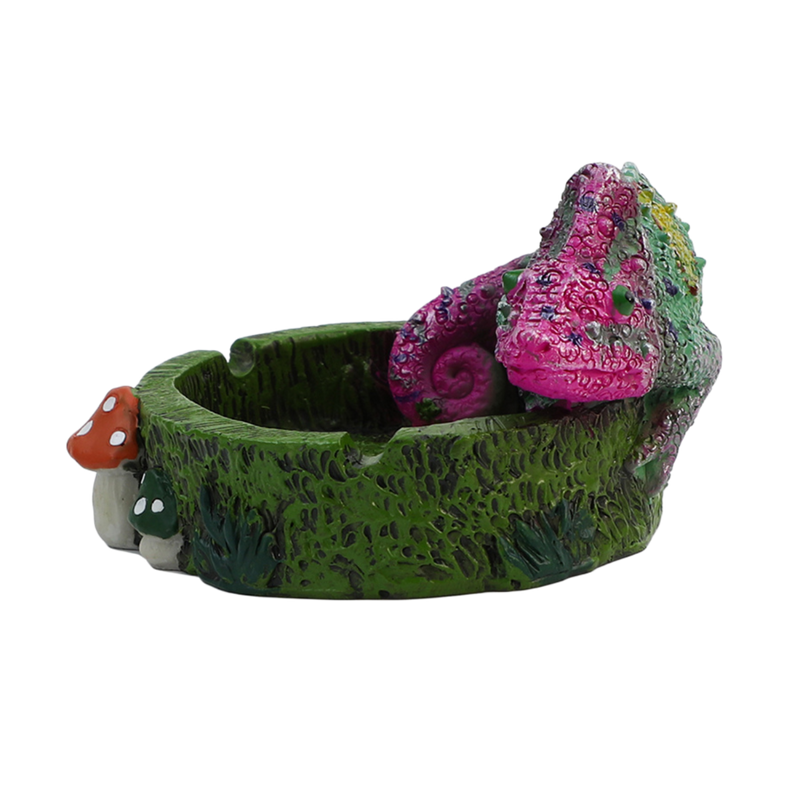 Chameleon Charm Resin Ashtray - Mystical Dragon Design with Vibrant Colors