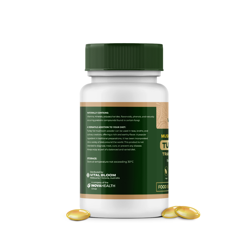 Vital Bloom Turkey Tail Mushroom Capsules (90 Capsules)