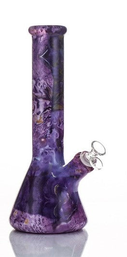 Beaker Bong 30cm Thick Glass Violet