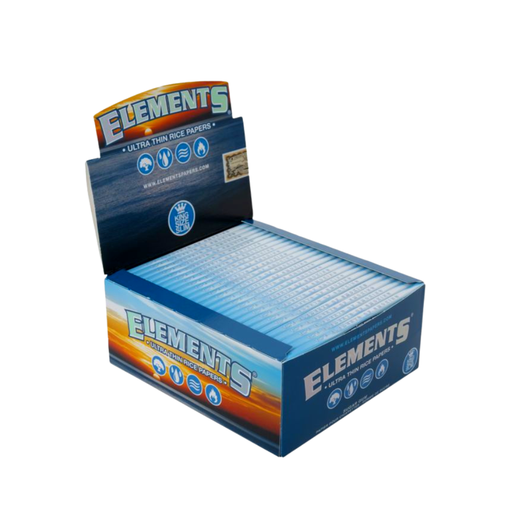 Elements Ultra Thin Rice Rolling Papers King Size Slim | The Green Box